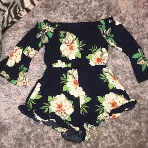 Floral romper.
